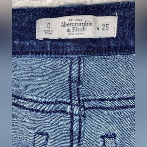 Women’s Abercrombie&Fitch stretchy cut off jean Shorts size 0/W25 - Picture 5 of 13